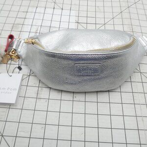 Pom Pom London Bum Bag Metallic Silver